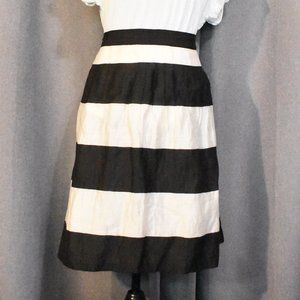 brown and cream striped loft skirt